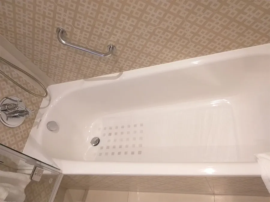 Anti-slip treatment applied to a hotel bath in Malta